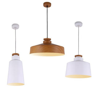 Hamil Teak Oak Wood Pendant by VM Lighting