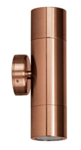 Exterior Solid Copper 240V Up/Down Wall Pillar Light With 20W LED Globes (HV1015) Havit Lighting