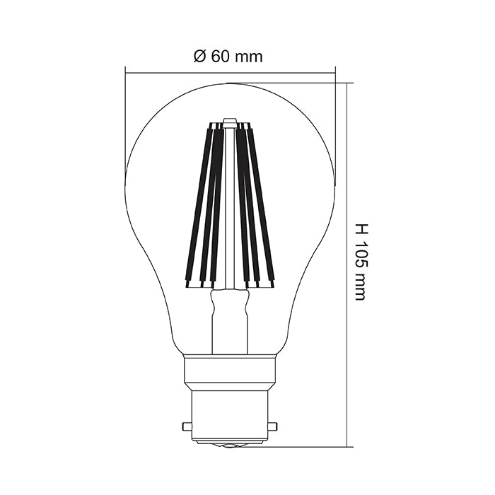 SAL LED GLS DIMMABLE LAMP LG9 FILAMENT GLOBE