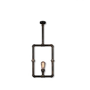 Pipe Industrial Steampunk Square Pendant Light by VM Lighting