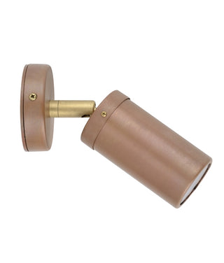 CLA GU10 Single Adjustable Exterior Wall Pillar Lights Aged Copper