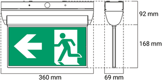 Ektor Professional Lynk Razor Swing Surface Mounted Emergency Exit 24M w/wireless