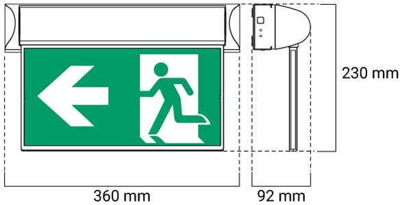 Ektor Razor Professional Swing Surface Mounted Emergency Exit 24M