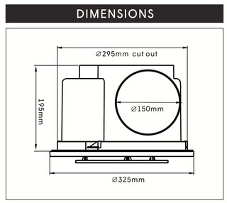 Modura AllAirPro 250 12W LED Panel Light Ceiling Exhaust Fan Round