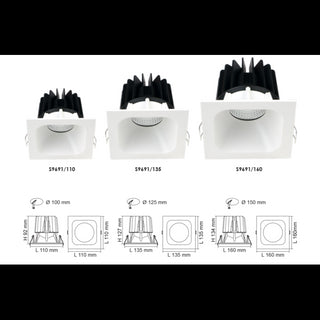 SAL Bento S9691 5/38W Square Profile LED Downlight